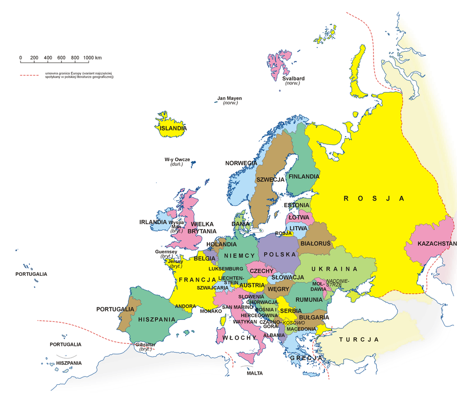 mapa europy